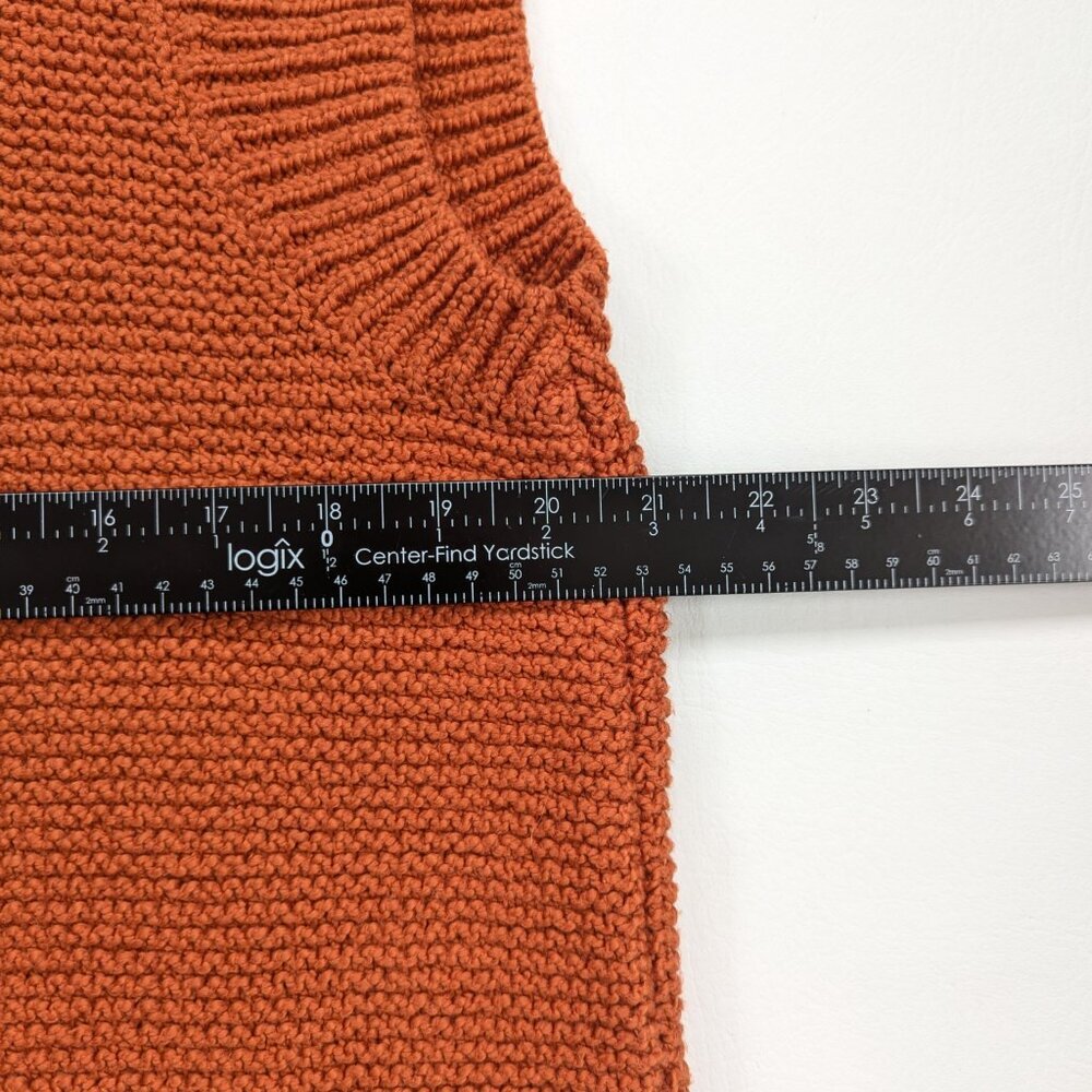J. Jill Textured Long Knit Open Vest Small Terracotta - Picture 5 of 9
